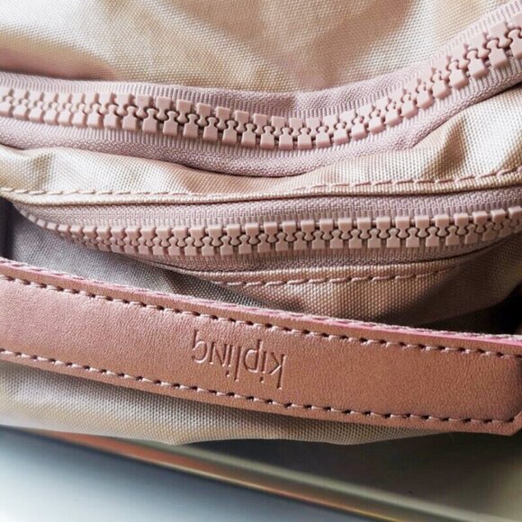 brand new Kipling reduced Large 44cm 15" Laptop Seoul Backpack rose gold pink - Picture 6 of 15